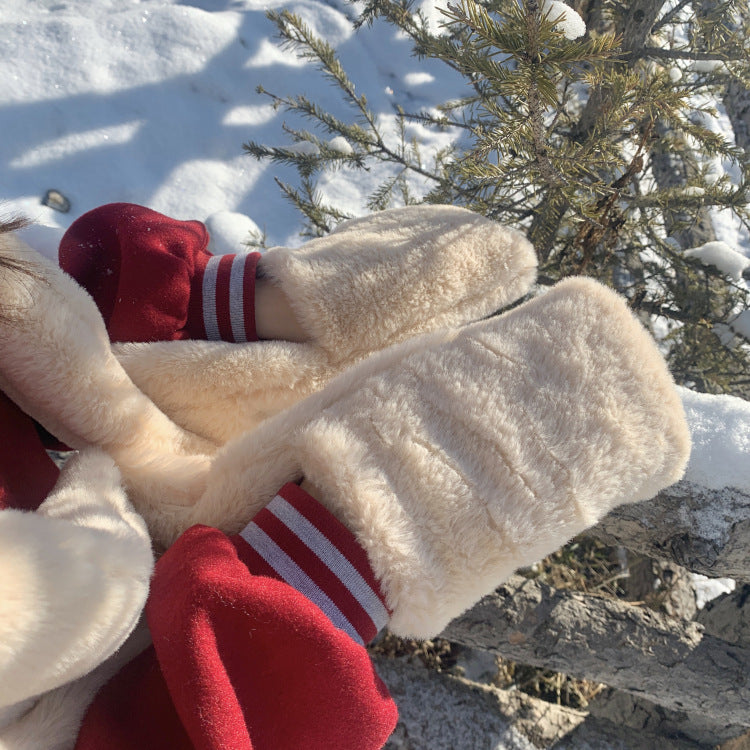 NordicDrop Reindeer Cozy Hood Scarf