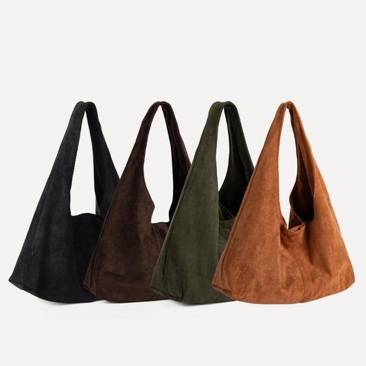 NordicDrop Minimalist Suede Hobo Bag