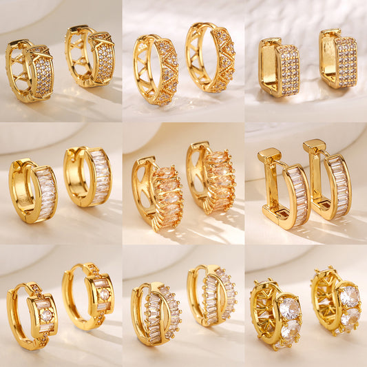 Nordic Drop Inlaid Earrings