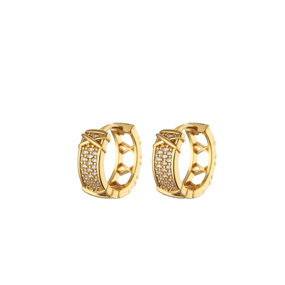 Nordic Drop Inlaid Earrings