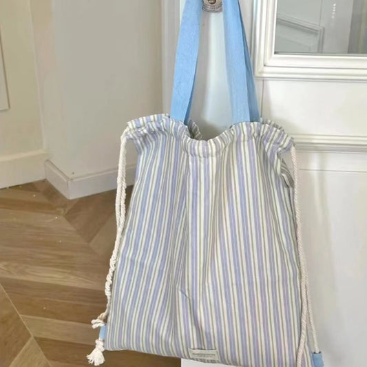 NordicDrop Striped Casual Shoulder Tote
