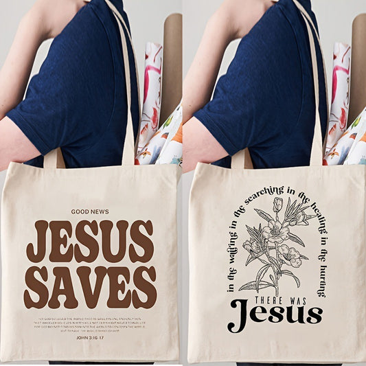 NordicDrop “Jesus Saves” Canvas Tote Bag