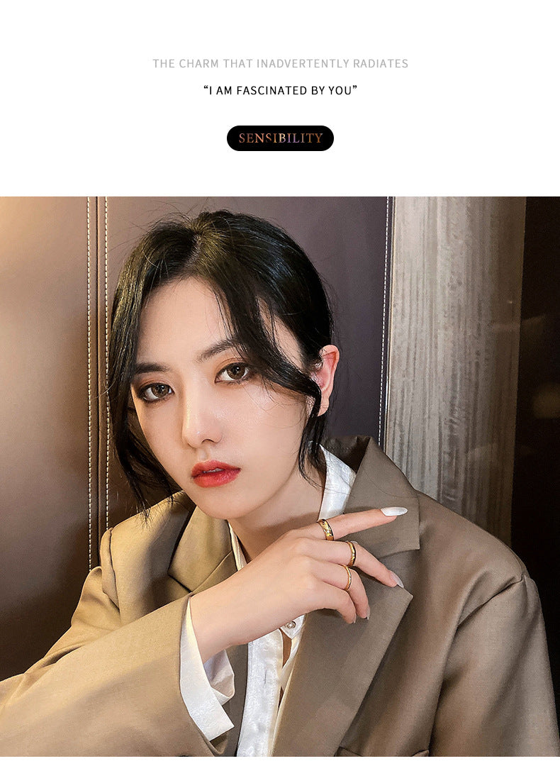 NordicDrop Titanium Gold Tint Ring