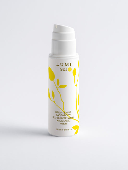 Lumi Sol Brightening Face&Body Exfoliator with Kojic Acid