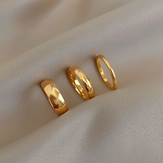 NordicDrop Titanium Gold Tint Ring