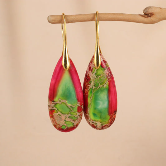 Nordic Drop Water Drop Shape Pendant Earrings