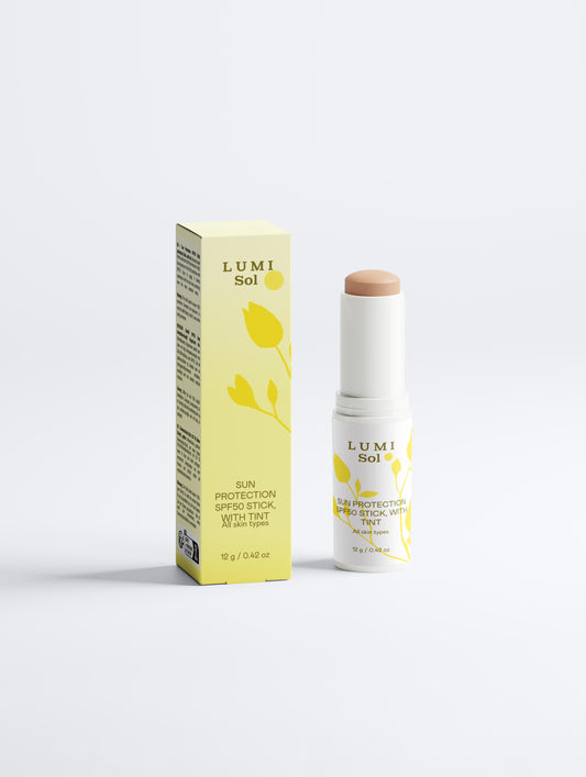 Lumi Sol Sun Protection SPF50 Stick, with tint